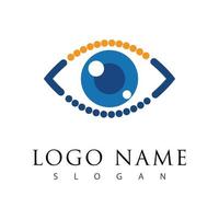 identidade visual corporativa design de logotipo de vetor de cuidados com os olhos