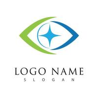 identidade visual corporativa design de logotipo de vetor de cuidados com os olhos