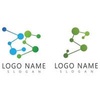 modelo de vetor de ilustração de logotipo de molécula