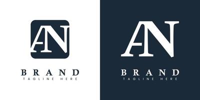 letra um logotipo moderno e simples, adequado para qualquer negócio com as iniciais an ou na. vetor