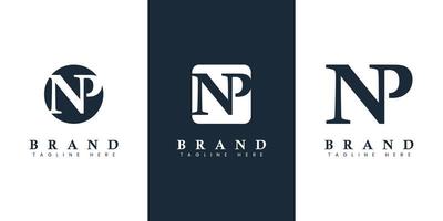 logotipo moderno e simples da letra np, adequado para qualquer empresa com iniciais np ou pn. vetor