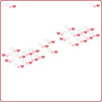fundo valentine day.red, corações voadores rosa e brancos isolados em fundo transparente. vetor