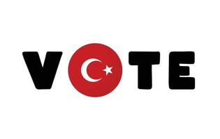 Ilustração do conceito de eleições para presidente da Turquia em 2023. página da web de votação do novo governo turco, banner, modelo. vetor