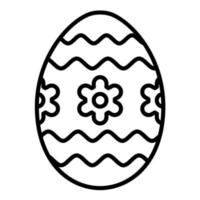 ícone de linha de ovo de chocolate vetor