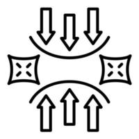 ícone da linha de elasticidade vetor