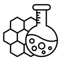 ícone de linha de laboratório criativo vetor