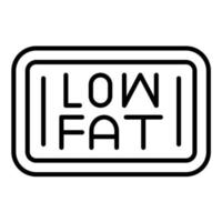 ícone de linha de gordura saudável vetor