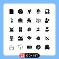 25 ícones criativos, sinais e símbolos modernos de algemas, relógio, tempo de brainstorm, elementos de design de vetores editáveis de natal