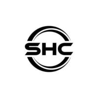 design de logotipo de carta shc na ilustração. logotipo vetorial, desenhos de caligrafia para logotipo, pôster, convite, etc. vetor