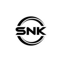 design de logotipo de carta snk na ilustração. logotipo vetorial, desenhos de caligrafia para logotipo, pôster, convite, etc. vetor