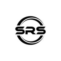 design de logotipo de carta srs na ilustração. logotipo vetorial, desenhos de caligrafia para logotipo, pôster, convite, etc. vetor