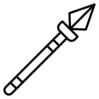 ícone da linha de lança viking vetor