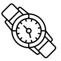 ícone de linha de relógio de pulso vetor