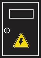 ícone do painel elétrico em fundo branco. sinal de caixa de painel elétrico. símbolo do painel do interruptor de energia elétrica. estilo plano. vetor