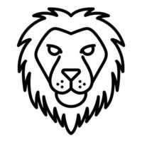 ícone de linha de leão vetor