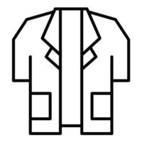 ícone de linha de casaco médico vetor