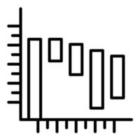 ícone de linha de gráfico em cascata vetor