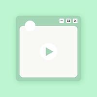 reprodutor de vídeo quadrado para interface de aplicativo de mídia social. maquete de vídeo curto em estilo de design plano. vetor