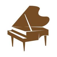 design de ícone de logotipo de piano vetor