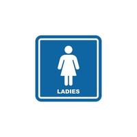 vetor de ícone de símbolo de banheiro feminino