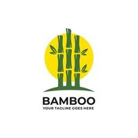 ilustração em vetor de design de logotipo de bambu