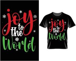 alegria para o vetor de design de camiseta de natal feia do mundo