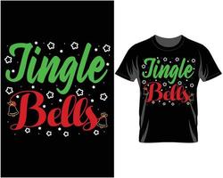 jingle bells vetor de design de camiseta de natal feia