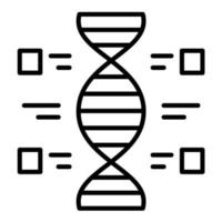 ícone de linha de DNA vetor