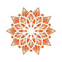 ilustração em vetor mandala laranja ornamental. flores ornamentais de mandala
