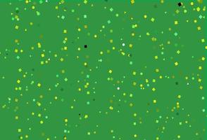 textura de vetor verde e amarelo claro em estilo poli com círculos, cubos.