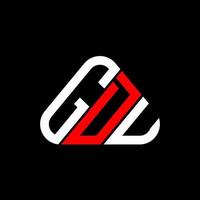 design criativo do logotipo da letra gdu com gráfico vetorial, logotipo simples e moderno gdu. vetor