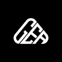 design criativo do logotipo da carta gea com gráfico vetorial, logotipo gea simples e moderno. vetor
