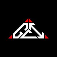 design criativo do logotipo da letra gci com gráfico vetorial, logotipo simples e moderno gci em forma de triângulo redondo. vetor