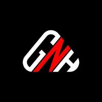 design criativo do logotipo da letra gnh com gráfico vetorial, logotipo simples e moderno do gnh. vetor