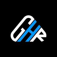 design criativo do logotipo da letra ghr com gráfico vetorial, logotipo simples e moderno do ghr. vetor