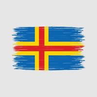 escova de bandeira das ilhas aland vetor