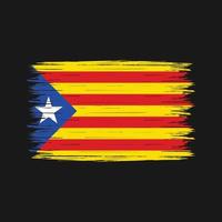 escova de bandeira da catalunha vetor