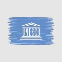 escova de bandeira da unesco vetor