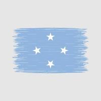 escova de bandeira da micronesia vetor