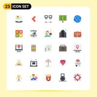 25 ícones criativos, sinais e símbolos modernos do mundo financeiro, computadores, comércio, pc, elementos de design de vetores editáveis