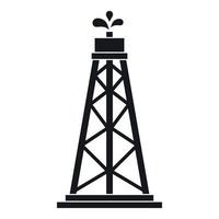 ícone de plataforma de petróleo, estilo simples vetor