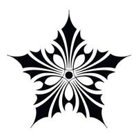 ícone de estrela ornamental, estilo simples vetor