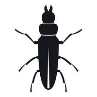 ícone de inseto besouro, estilo simples vetor