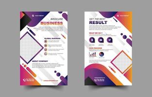 brochura de negócios com conceito de cor gradiente vetor