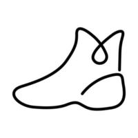 vetores e gráficos de desenho de linha contínua de sapatos
