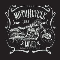 design de ilustração vetorial de motocicleta de amante vetor