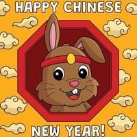 feliz ano novo chinês desenho colorido vetor