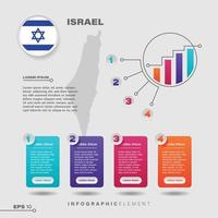 elemento infográfico do gráfico de israel vetor