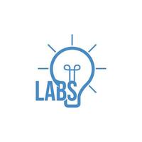 logotipo moderno criativo de laboratórios inteligentes vetor