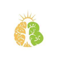 logotipo de saúde mental e fisioterapia vetor